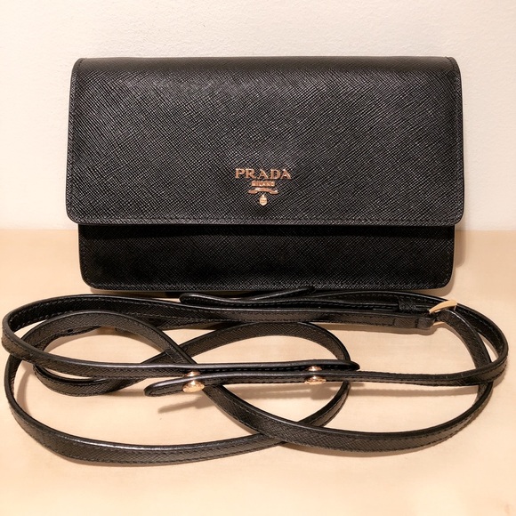 Prada Handbags - PRADA Classic Saffiano Lux Mini Bag